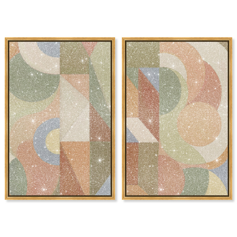 Adore You Set Set by Oliver Gal, 50"H x 34"W, Gold Floater Frame