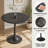 24" Modern Round Pedestal Dining Table with Heavy-Duty Steel Base, Mid-Century Small Bistro Kitchen & Accent Coffee Table