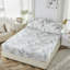 Literie 100 % coton égyptien, 4 pièces, style vintage classique luxueux, motif floral coloré bleu clair, draps doux et respirants, cadeau de Noël.-128817906-130902026