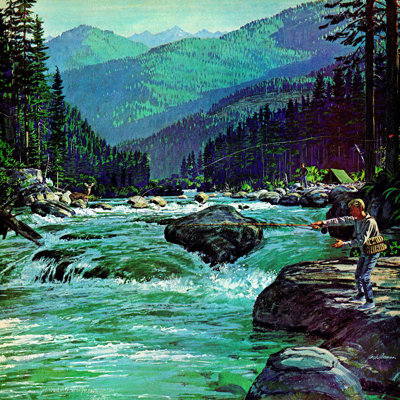 " Fly Fishing " by Curtis Publishing