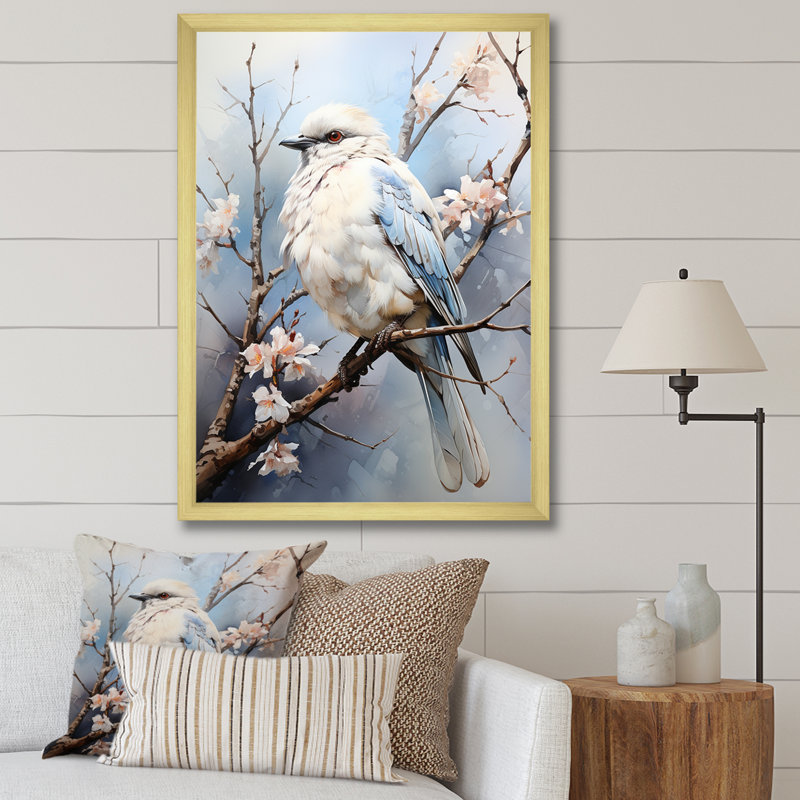 «Peaceful Winged Beauty» sur impression sur toile, Cadre doré simple, H 32 po x l 16 po x P 1 po
