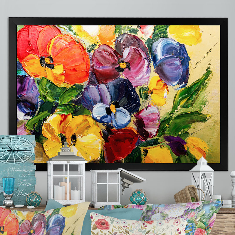 Fleurs du soleil VI - Reproduction de photo sur toile, Cadre noir, H 8 po x l 12 po x P 1 po