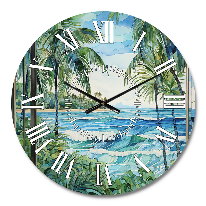 Horloge murale Tropical Beach, Médium
