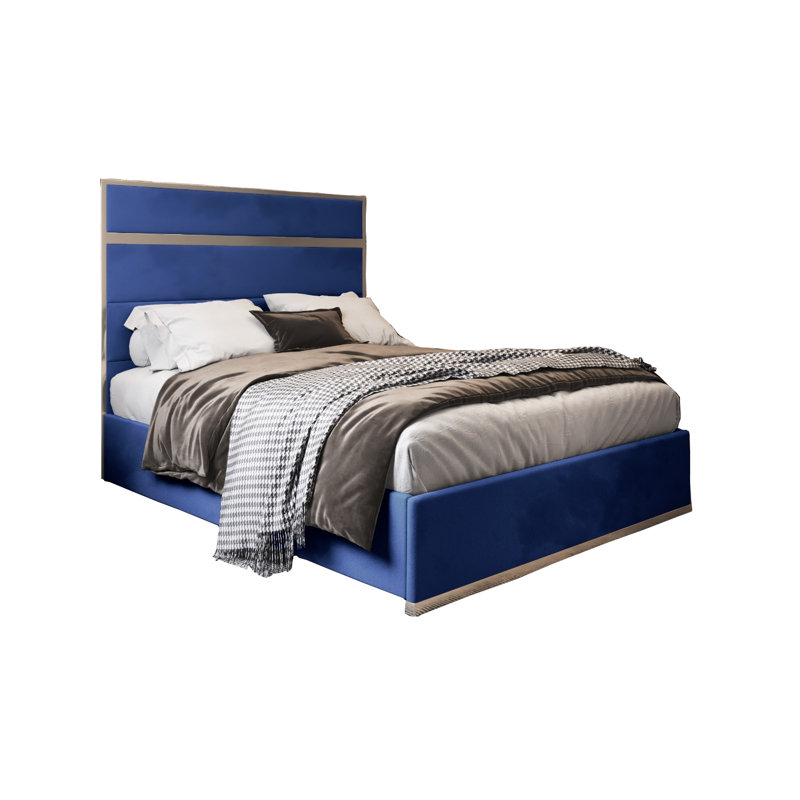 Mirosavka Upholstered Bed, Single (3'), Blue