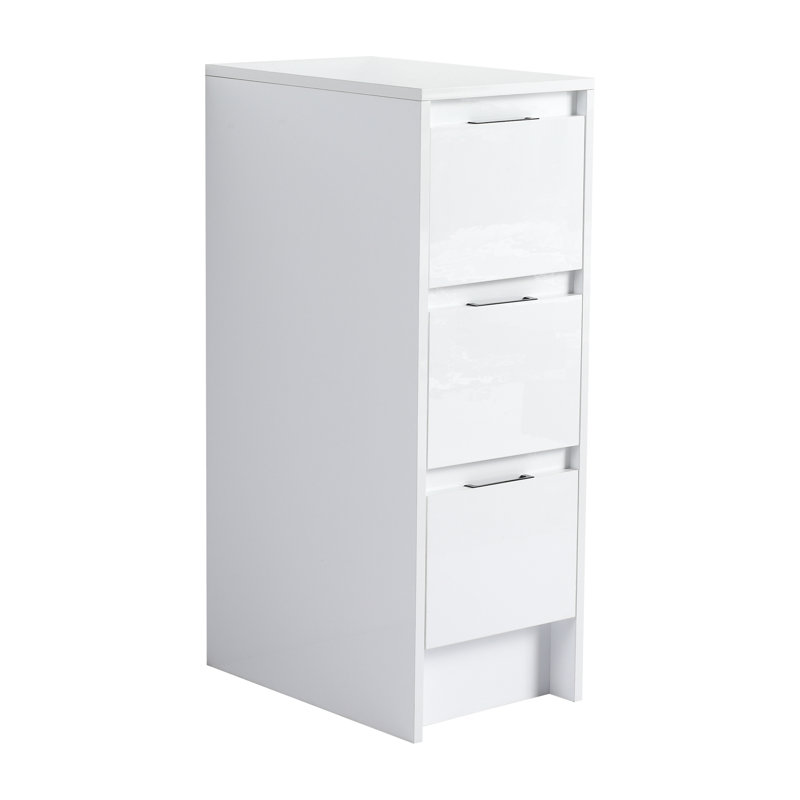 Meuble-lavabo autoportant 72 po avec 4 armoires de rangement et 2 armoires murales, tiroirs souples, contreplaqué blanc brillant