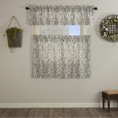 Ensemble de 2 tapis à pignons gris à motif floral