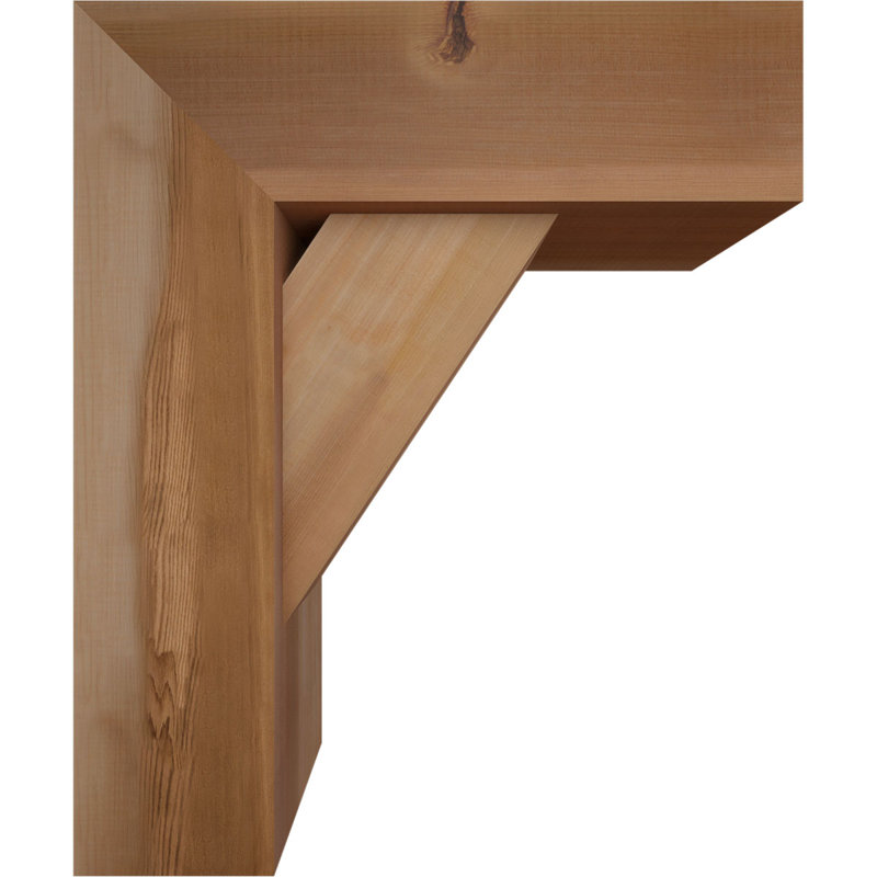 Traditional Block Bracket w/ Offset Brace, 24 x 20, 7 1/2"W Western Red Cedar (Smooth)