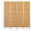 Cloison d'intimité portable à 4 panneaux - Paravent de 5,5 pi de hauteur. Double paroi latérale tissée à la main pour le bureau à domicile, la fraîcheur naturelle et le paravent d'écran maniable. Charme et économie d'espace