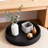 Round Decorative Serving Tray For Coffee Table Centerpieces, Modern Farmhouse Home Decor With Soft Padding For Living Room And Bathroom Organization-1353479410