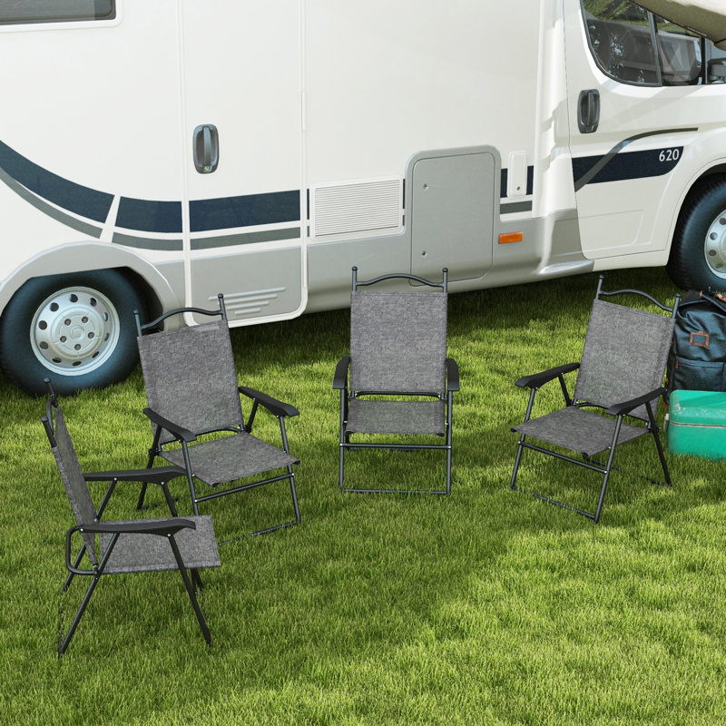 Zero Gravity Chairs & Table, pliable, gris, respirant pour les loisirs de plein air, 2 terrasses de 4, filet, loisirs