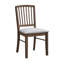  Ensemble de 2 chaises de salle à manger avec dossier à lattes, couleur noyer