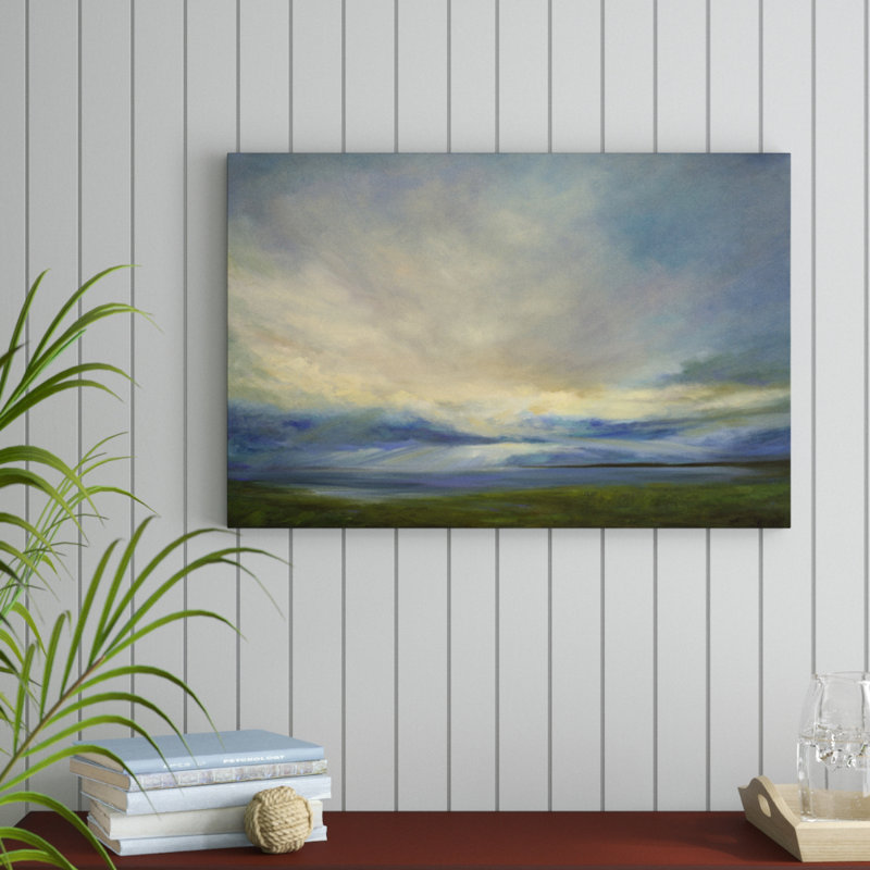 Clouds on the Bay III by Sheila Finch - Painting Print, 61cm H x 91cm W, Wrapped Canvas