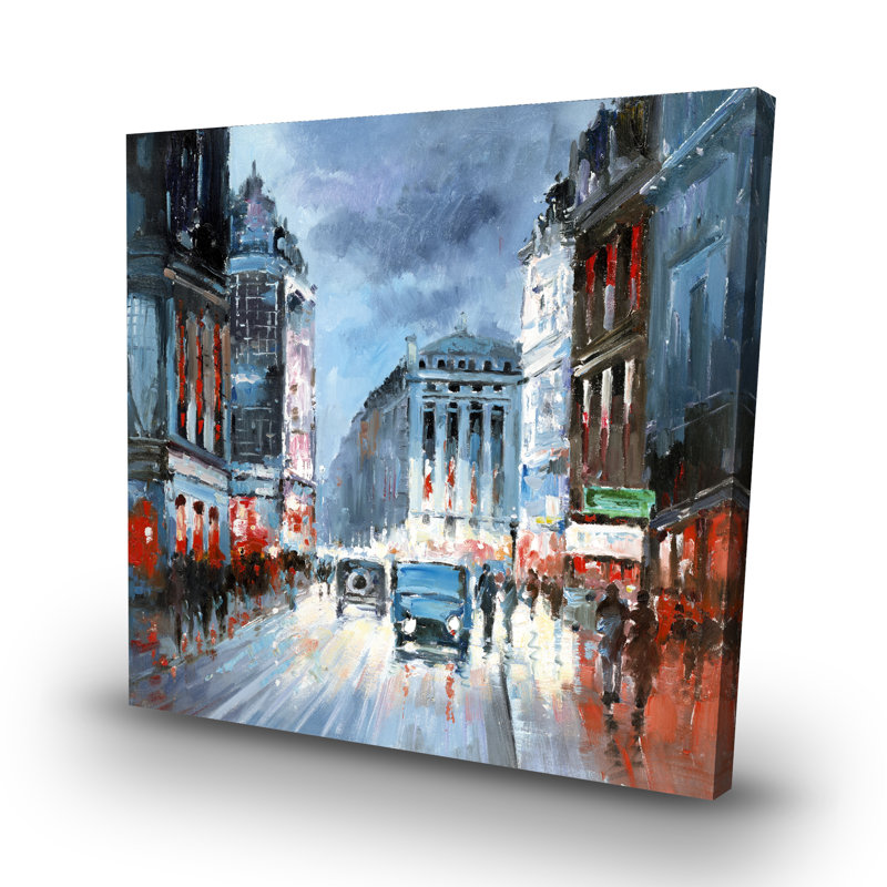Abstract city - 32"x32" art on canvas