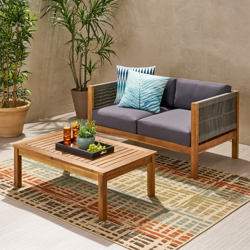 Ensemble de causeuse et table basse pour patio
