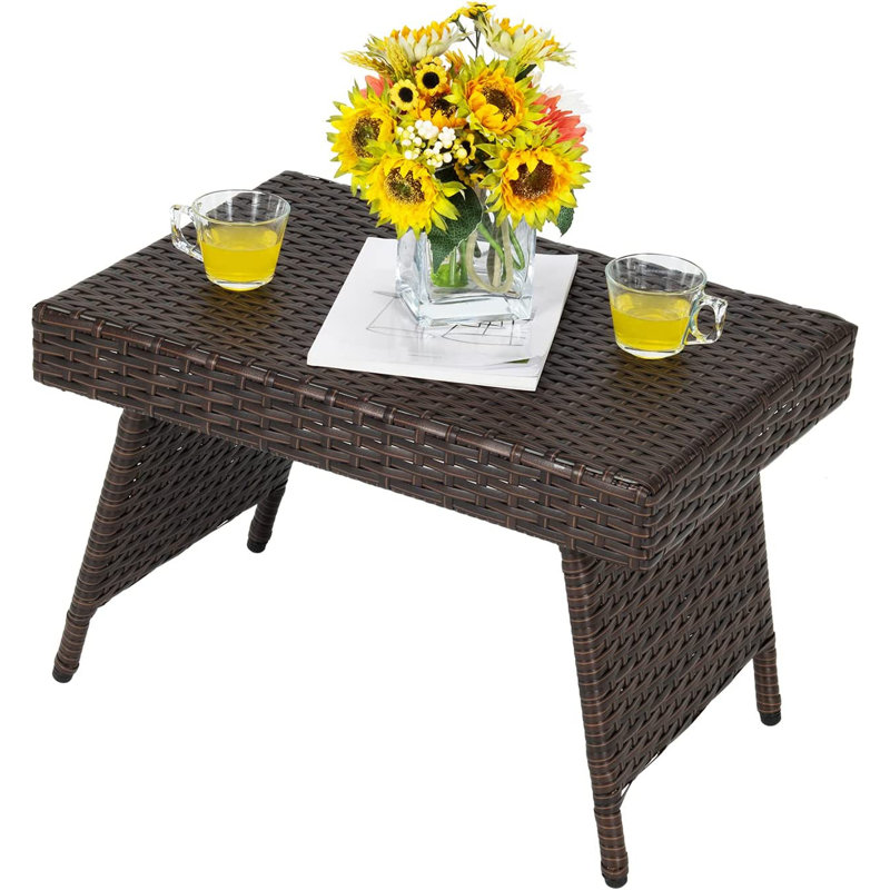 Grendon Folding Rattan Side Table