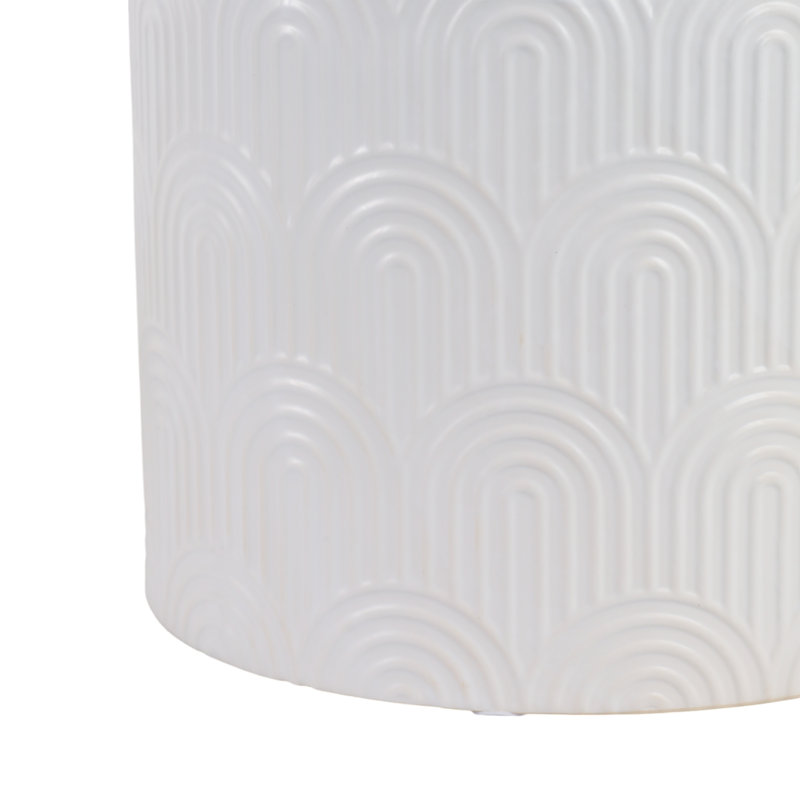 Ensemble de 2 pots à fleurs Weeda, H 9,5 po x l 12 po x P 12 po, Blanc