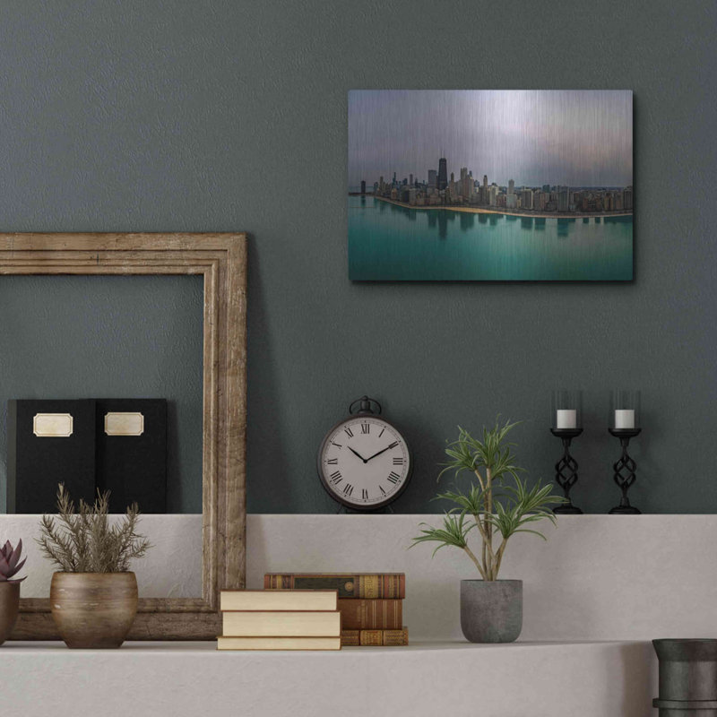 «Cloudy Winter In Chicago Crop» par AKG, H 12 po x l 16 po