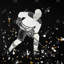 Joueur de hockey en action - «Grey Man», reproduction encadrée-1180858848-1180858853