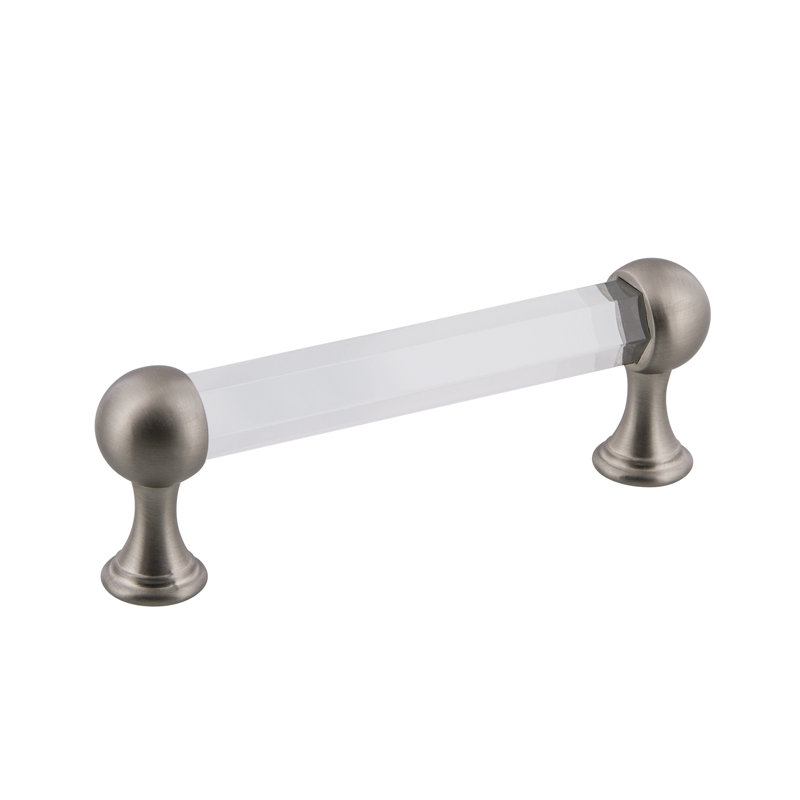 Nostalgic Warehouse Crystal Handle Pull, 3.75", Satin Nickel