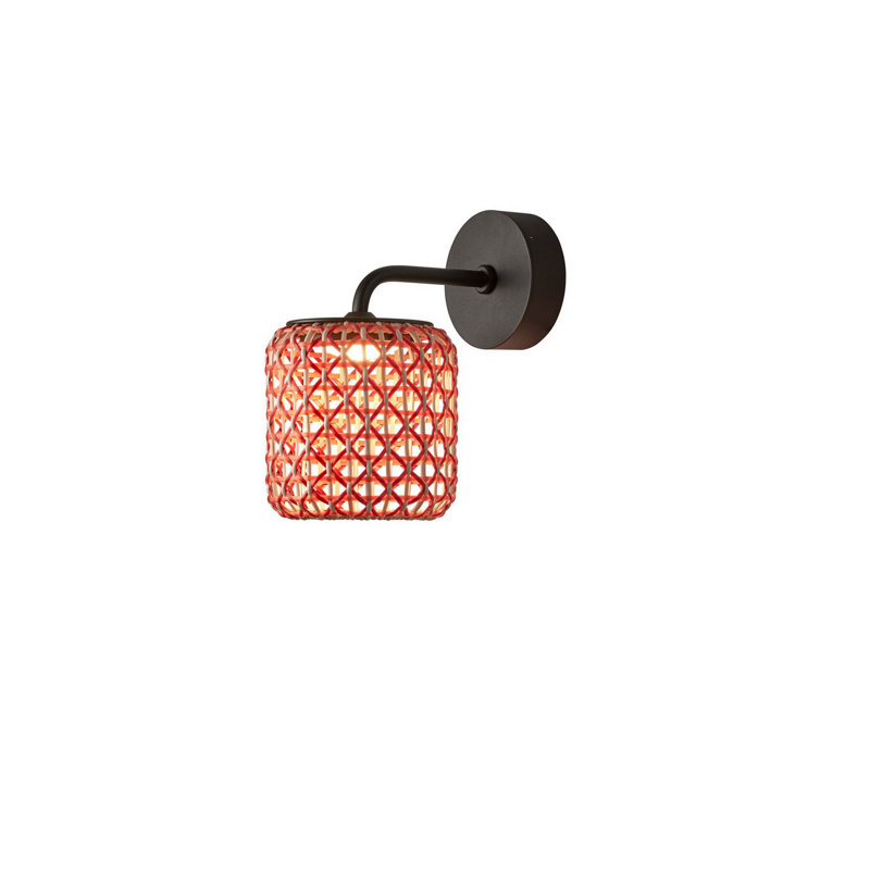 Nans 1 - Light LED Armed Sconce, Red