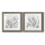 Shadow Leaves I - ensemble de 2 peintures encadrées-1855169948-1855169949