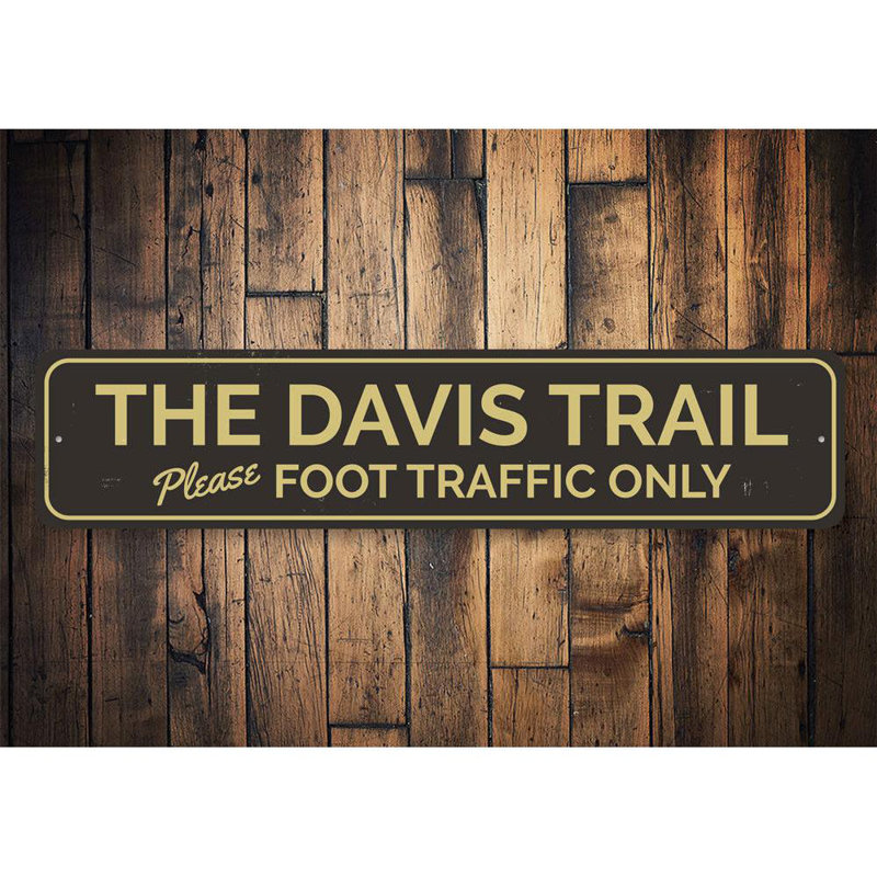 Panneau de sentier en aluminium, H 4 po x l 18 po x P 0,04 po
