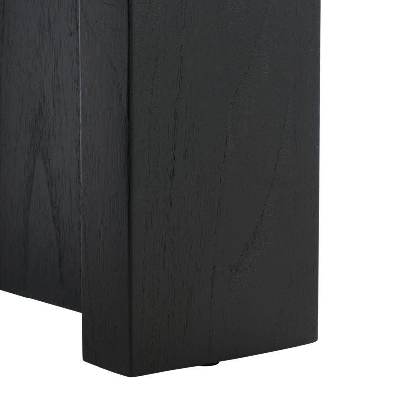 Table d'appoint en bois Ghavin, Noir