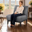 Fauteuil d'appoint en cuir sans accoudoirs, fauteuil rembourré avec pieds en bois massif-1913129440