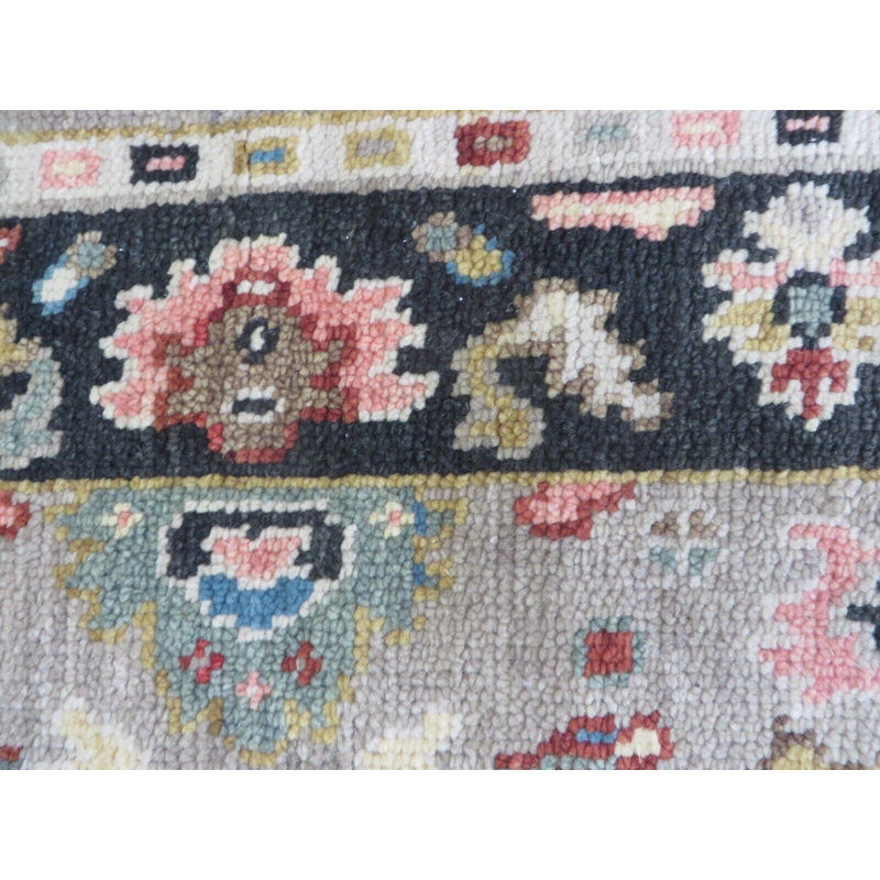 Tapis oriental gris Oushak 3 x 10, 3' x 9'11"