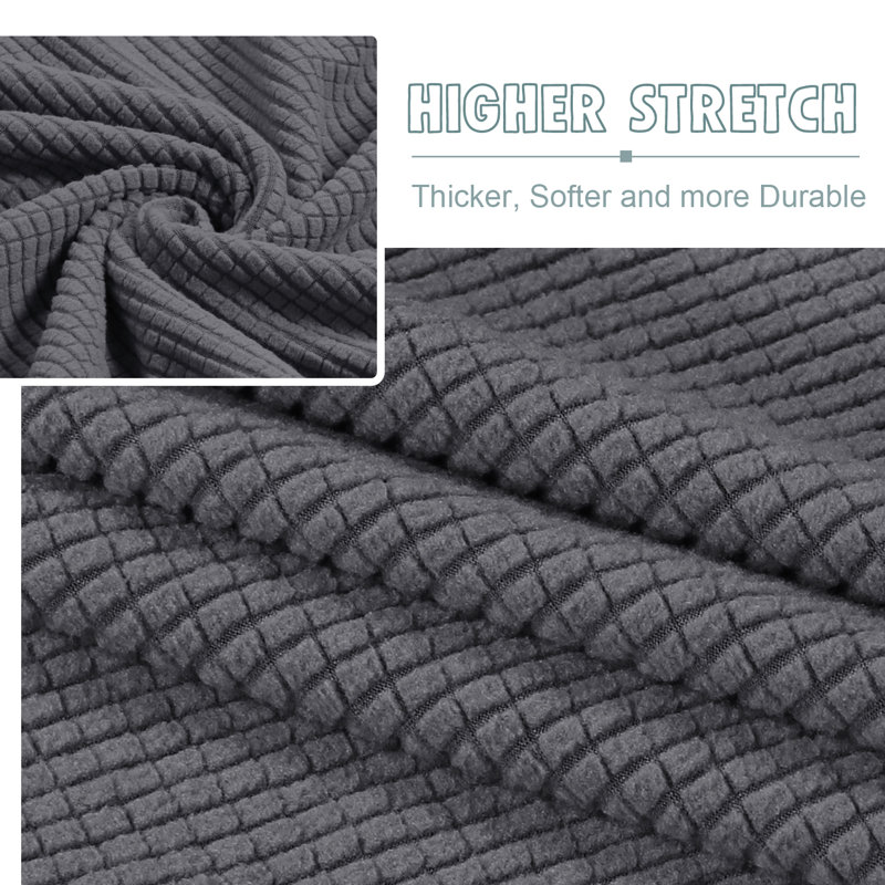 Housse pour canapé modulaire à coussins carrés / lavables à la machine, Gris