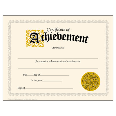 Certificat de réalisation
