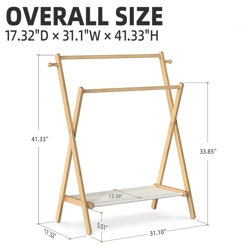 Bamboo / Rattan Freestanding, Beige
