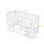 Lit simple superposé simple avec rangement polyvalent et échelle-1893816309