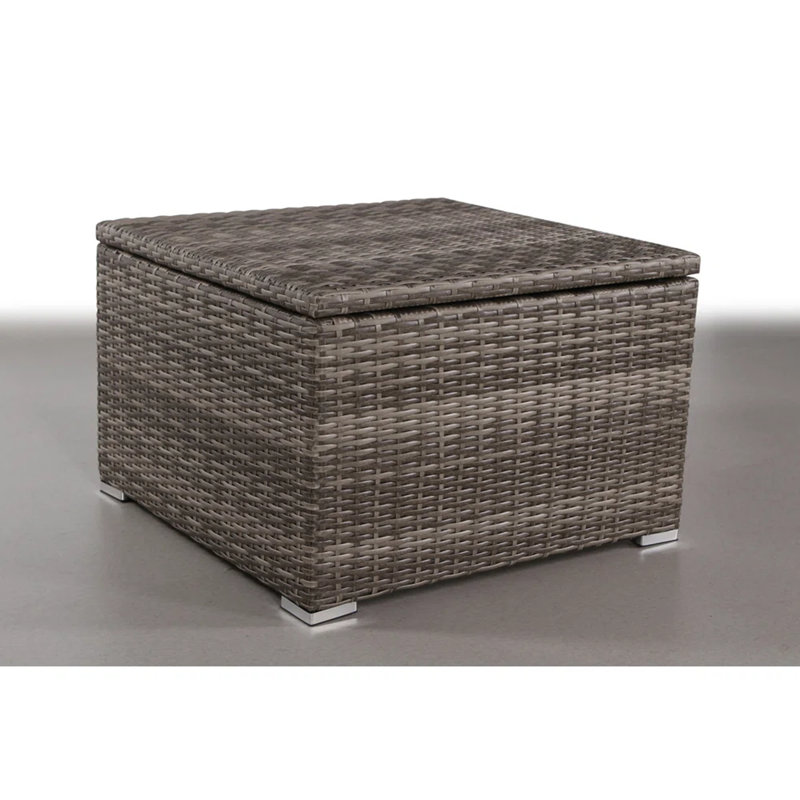 Table de bout de rangement extérieure entièrement assemblée avec une fabrication durable et un compartiment spacieux, parfait pour la terrasse ou le patio.