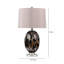 Calmers 67.3cm Table Lamp with Glass Base For Bedroom Furniture, Bedside Buffet Lamp with Linen Shade-76447654-76447655