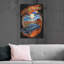 Union rustique «Hot Rod Steer Skull Illustration» par Flyland Designs, art mural en métal-695005500