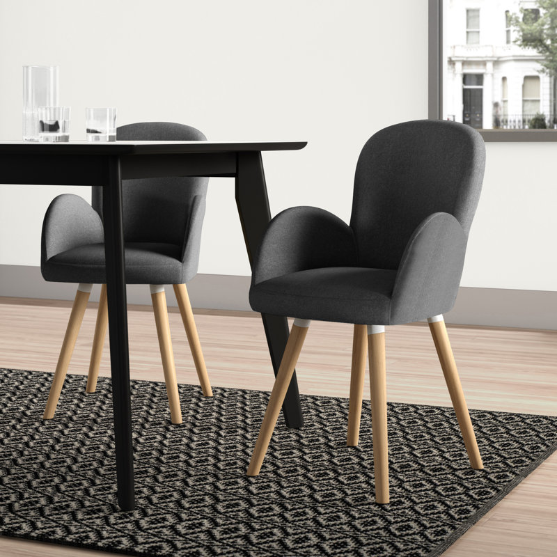 Deckland Upholstered Dining Chair, Black