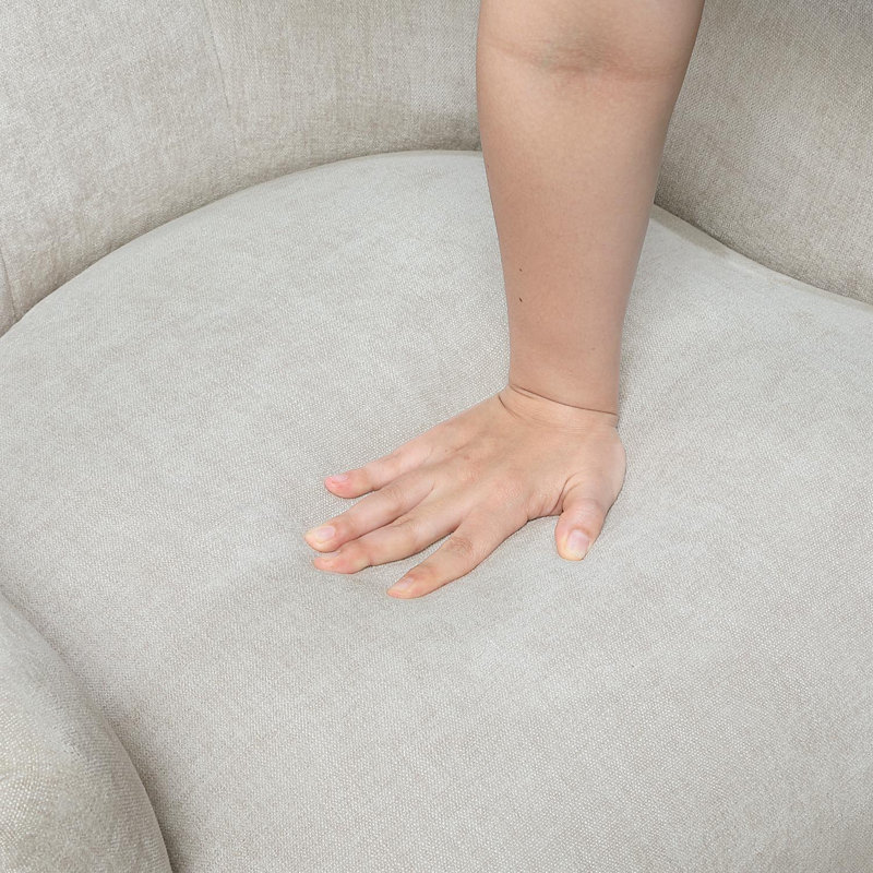 Chaise d'appoint avec dossier capitonné et pieds robustes, Gris