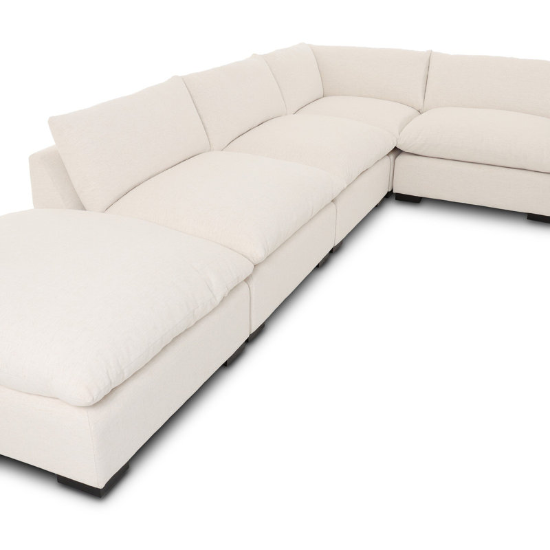 Caulkins Upholstered L-Shaped Sectional, 31.5" H x 120" W x 160" D, Right Hand Facing