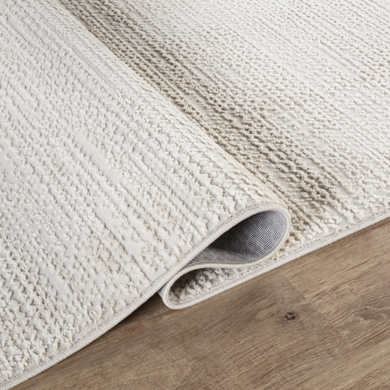 High-Low Preston Rug, Rectangle 6'6" x 9'6", Beige/Ivory