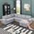 Upholstered L-Shaped Sectional Left Hand Facing-658920207