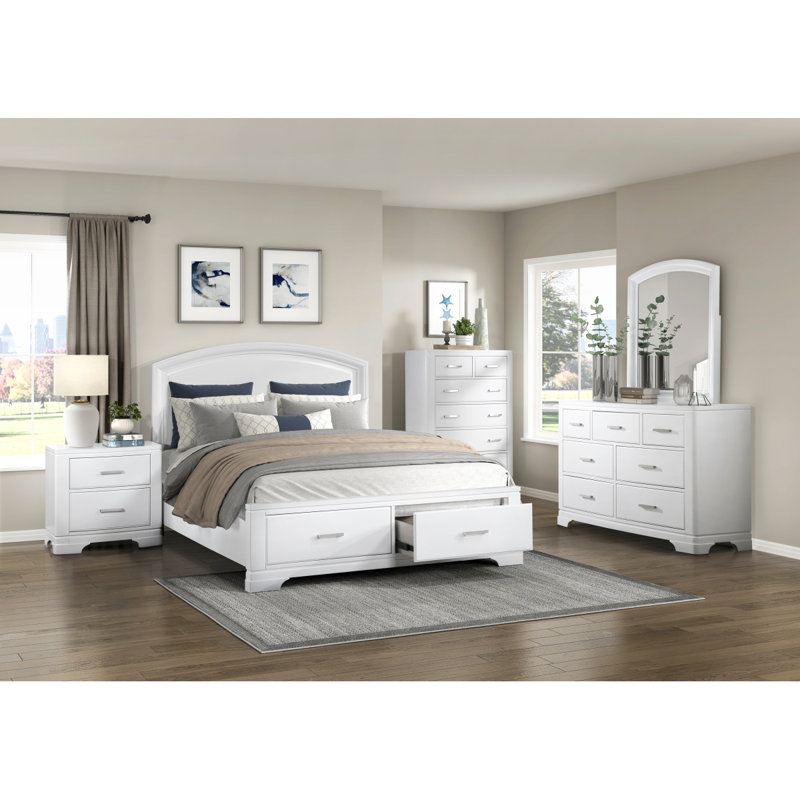 Commode de rangement moderne à finition blanche avec commode verticale 6 pièces