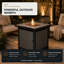 Square Concrete Propane Smokeless Fire Pit Table