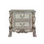 Table de chevet en bois massif avec 2 tiroirs