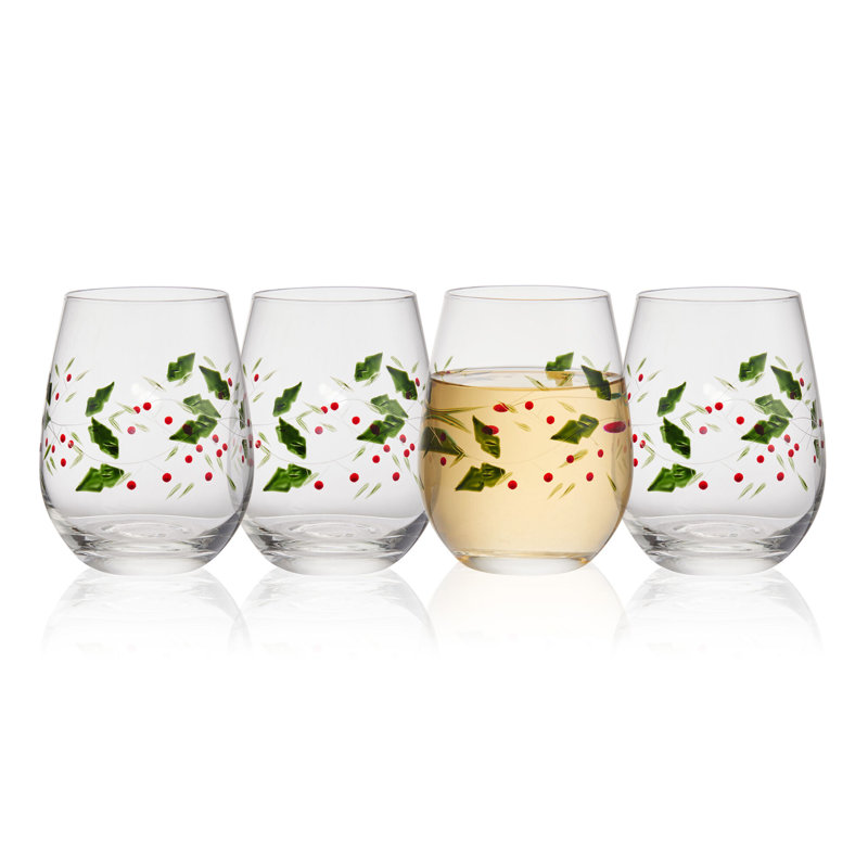 Pfaltzgraff Winterberry 20 oz. Stemless Wine Glasses