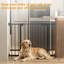 Barrière pour animaux de 29,5 à 45,3 po de largeur avec protecteur mural pour les escaliers, barrière pour chien d'intérieur pour les portes, noir-1536404686