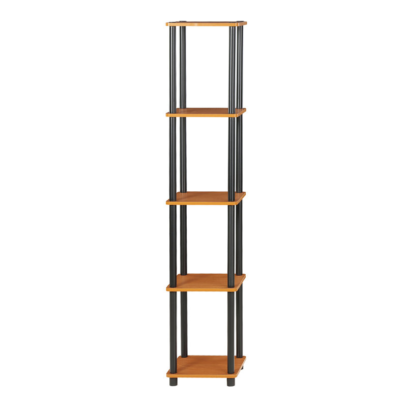 Mandrin 5 Tier Shelving Bookcase, Light Cherry/Black