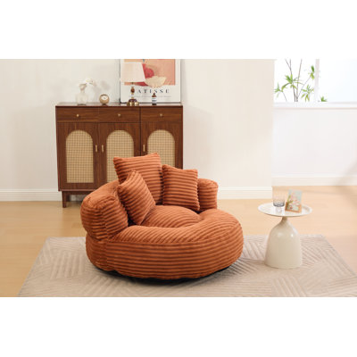 Fauteuil à billes simple, fauteuil à billes pour adultes, enfants, fauteuil à billes en velours côtelé avec 3 coussins et accoudoirs, fauteuil à billes et canapé paresseux avec rembourrage en mousse pour chambre à coucher