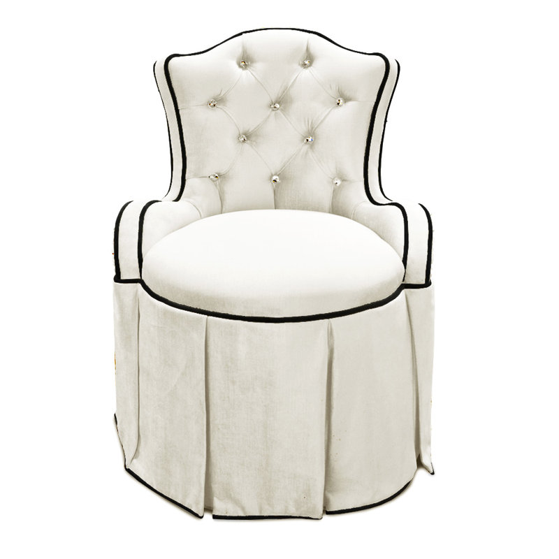 Samantha Slipcovered Tufted Armchair