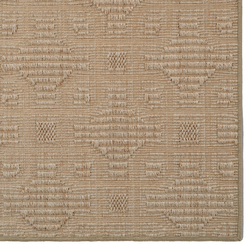 Chenyu Jute/Sisal Geometric Indoor Rug, Rectangle 8' x 10'